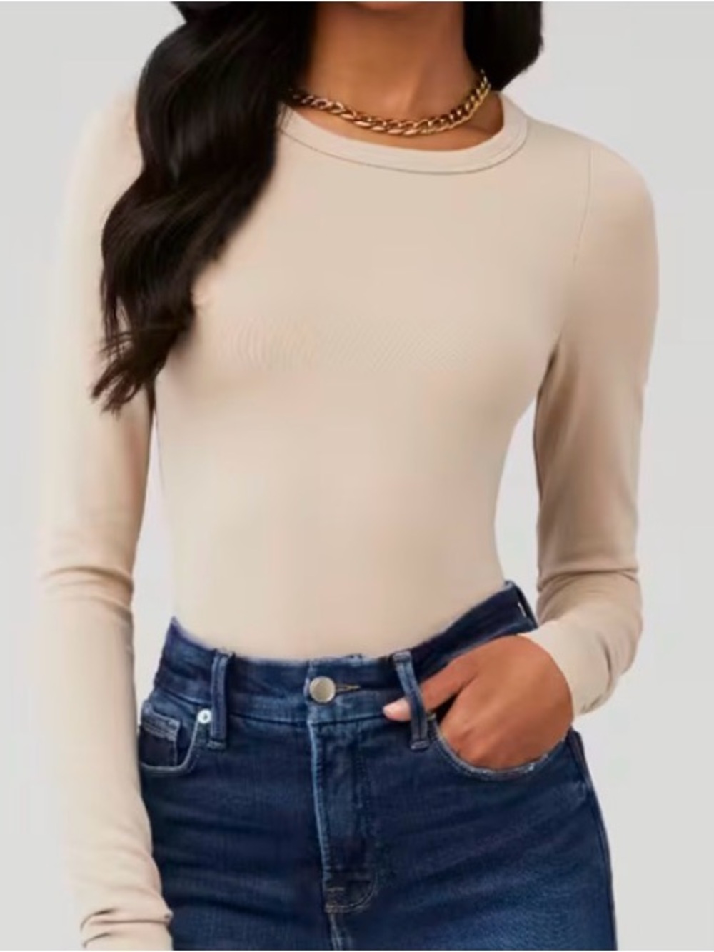 The Range No Bra Club Crewneck Long Sleeve Top